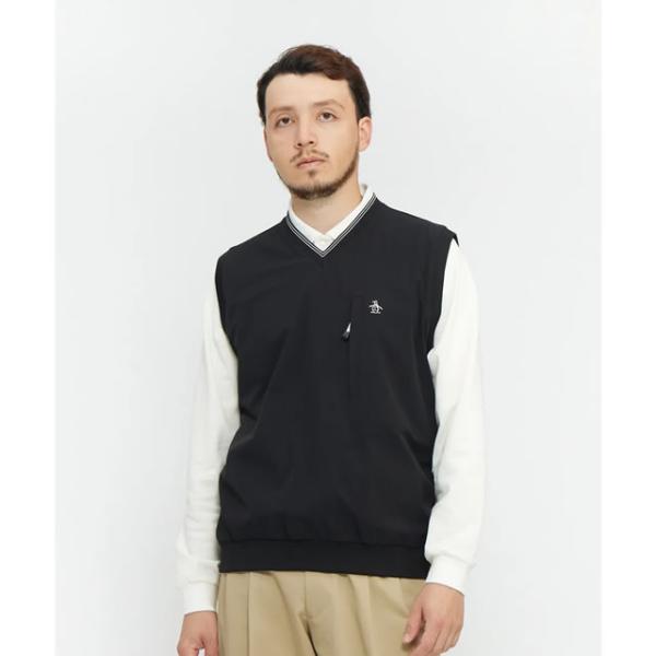 即納Penguin by Munsingwear ペンギン バイ マンシングウェア UTILITY NYLON RIPSTOP VEST ナイロン リップストップ ベスト BEIGE BLACK 正規取扱店_2