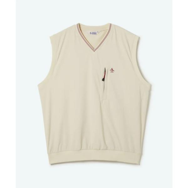 即納Penguin by Munsingwear ペンギン バイ マンシングウェア UTILITY NYLON RIPSTOP VEST ナイロン リップストップ ベスト BEIGE BLACK 正規取扱店_3