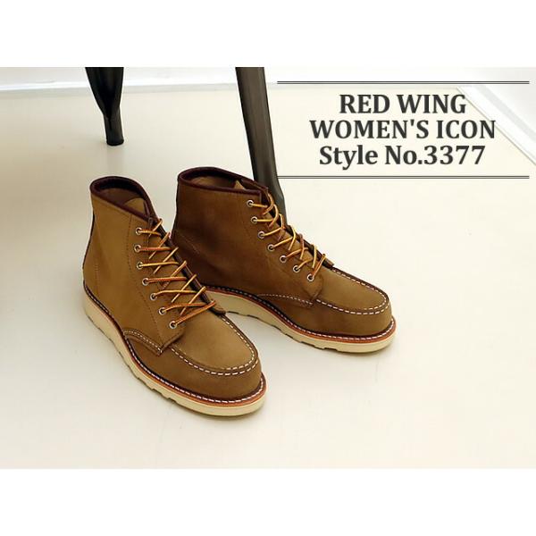 RED WING レッドウィング 3377 WOMEN'S  6" Classic Moc ウィメンズ 6インチ クラシックモック  オリーブ"モハベ" ラフアウト スエード 返品交換送料無料