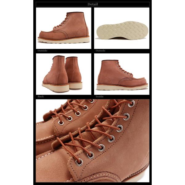 RED WING レッドウィング 8208 CLASSIC WORK 6"MOC-TOE クラシックワーク 6インチ モックトゥ  ダスティローズ”アビリーン” 返品交換送料無料