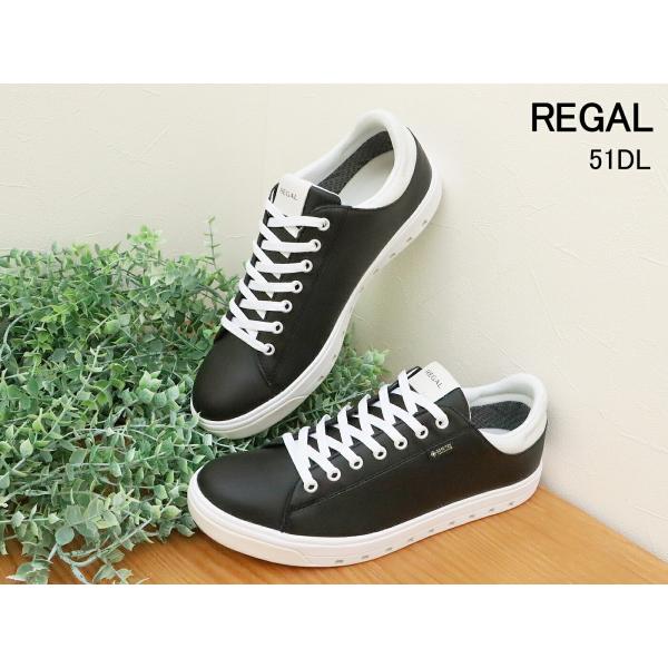 REGAL リーガル レースアップレザースニーカー 51DL BLACKWHITE ブラックホワイト_1