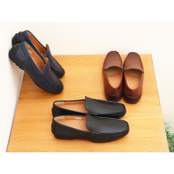 返品交換送料無料 REGAL リーガル スリッポン 55BL NAVY ネイビー EE