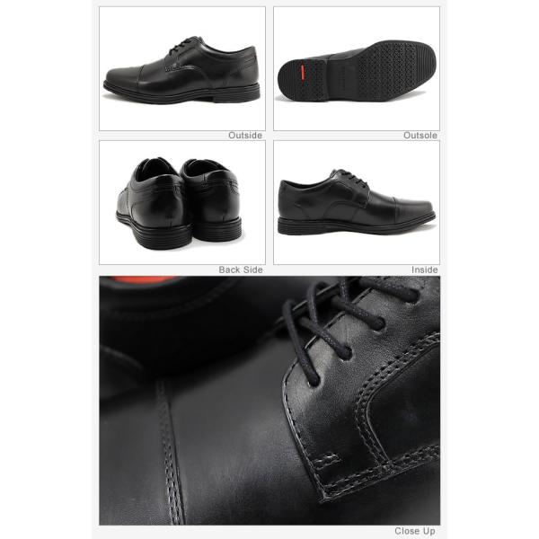 ROCKPORT ロックポート TAYLOR WP CAP TOE テイラー ウォータープルーフ キャップトゥ ブラック ビジネス ストレートチップ 防水 カウレザー返品交換送料無料_5