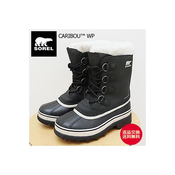 SOREL ソレル レディース CARIBOU WP カリブーウォータープルーフ BLACK,STONE ブラック,ストーン 靴 シューズ 防水 返品交換送料無料