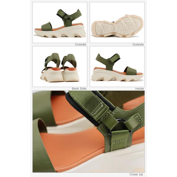 SOREL ソレル レディース KINETIC IMPACT Y-STRAP HIGH SANDAL キネティック インパクト ワイストラップ ハイ サンダル U. グリーン 返品交換送料無料_5
