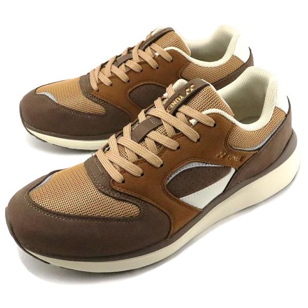 返品交換送料無料 YONEX ヨネックス  ワイワイチェンジオーバー パワークッション 123 キャメル/ブラウン 3.5E  ウォーキング スニーカー レトロランニング
