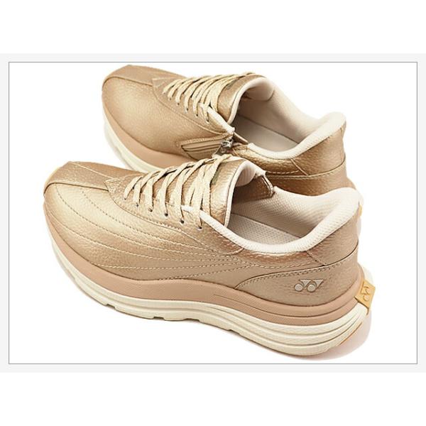 YONEX ヨネックス  パワークッション レディース L128 ゴールド 3.5E  コンフォート ウォーキング 靴  スニーカー シューズ 撥水 SHWL128 幅広 返品交換送料無料