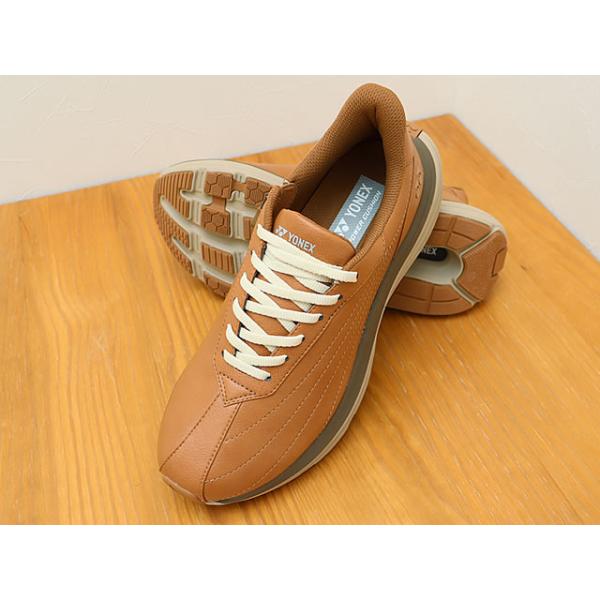 YONEX ヨネックス  パワークッション メンズ M128 ライトブラウン 3.5E  コンフォート ウォーキング 靴  スニーカー シューズ 撥水 幅広 返品交換送料無料