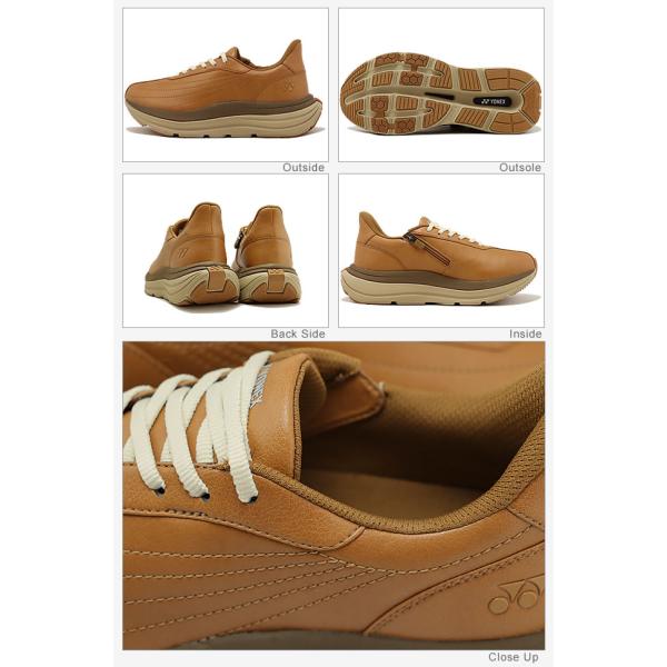 YONEX ヨネックス  パワークッション メンズ M128 ライトブラウン 3.5E  コンフォート ウォーキング 靴  スニーカー シューズ 撥水 幅広 返品交換送料無料