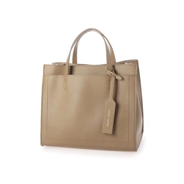 トートバッグ レディース バッグ カバン ショルダー 合皮 オーク 68890 OK フェイクレザー バック ななめがけ マチあり ファスナー付き 仕切りカシュカシュ cache cacheの通販は 5,390円