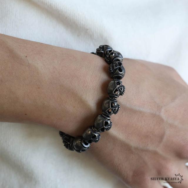 廃盤 ギローム スカル ブレスレット 手首 シルバーアクセ 925 髑髏 楽天市場】【Gaboratory ガボラトリー】All skull links