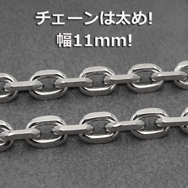 BFF ブランド 幅11mm マンテル チェーンネックレス 50cm 太幅
