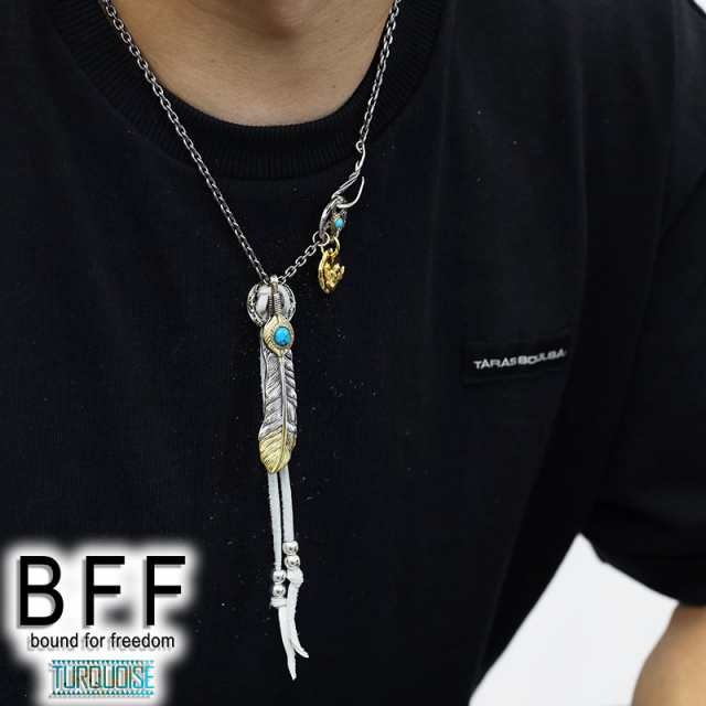 BFF ブランド フェザーネックレス メンズ シルバー925