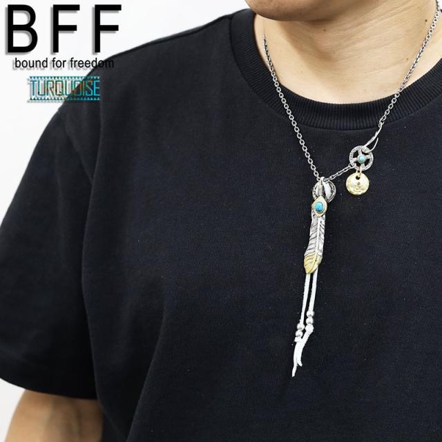 ★10点セット★ フェザーネックレス　シルバー　ゴールドロープチェーン　メンズ BFF ブランド フェザーネックレス メンズ シルバー925