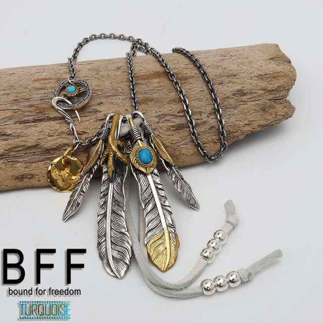 BFF ブランド フェザーネックレス メンズ シルバー925