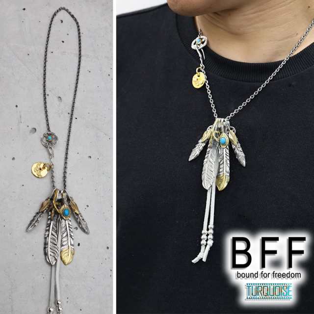 BFF ブランド フェザーネックレス メンズ シルバー925
