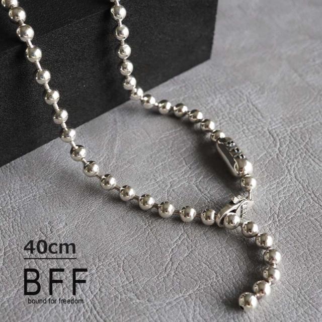 BFF ブランド Y字ネックレス ボールチェーン ネックレス レディース 40cm シンプル ラリエット 太幅 金属アレルギー対応 専用BOX付属の通販は