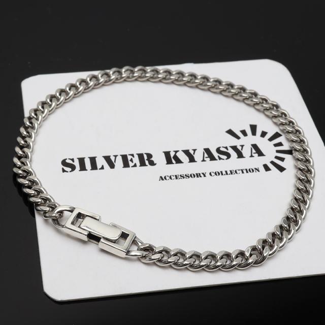 シルバー925 ブレスレット メンズ 喜平ブレスレット 幅4mm