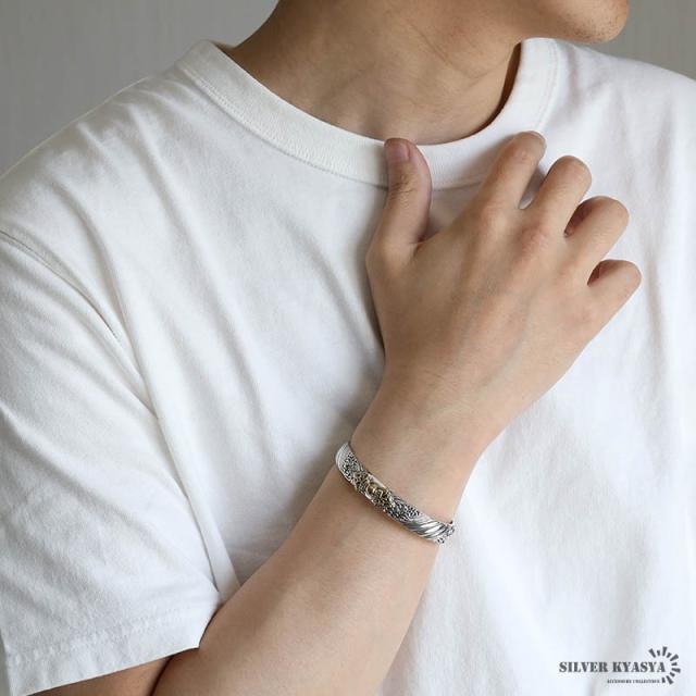 シルバー925 バングル メンズ 腕輪 三鈷杵 五鈷杵 シルバーバングル 銀