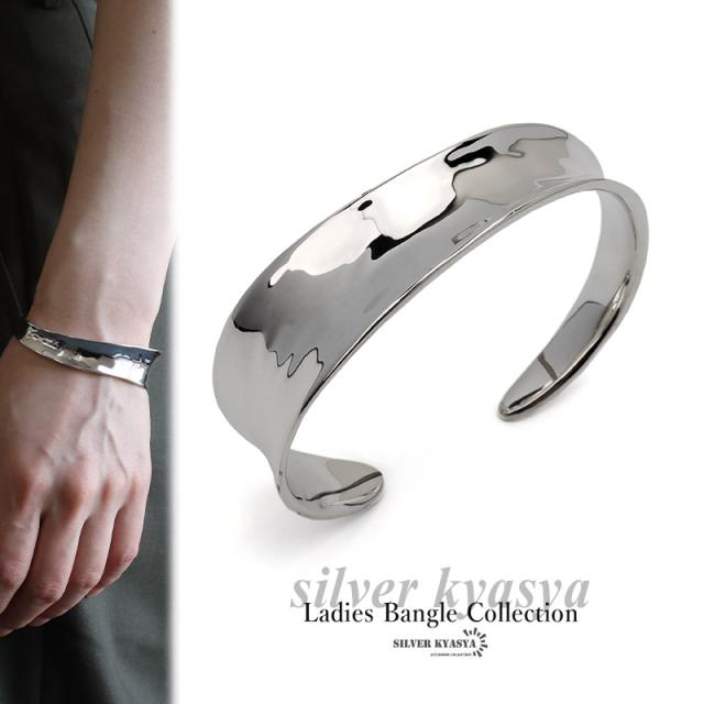 SILVER925 INDIAN BANGLE/シルバー/ブレスレット/バングル 槌目バングル シルバー925 レディース ブレスレット シルバー