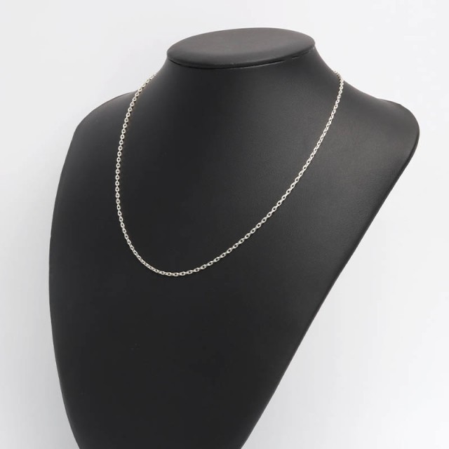 シルバー925 あずきチェーン ネックレス 幅2mm 40cm 4面カット