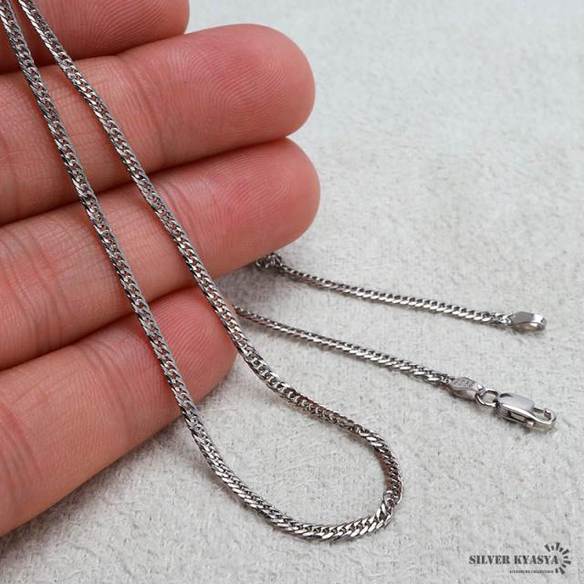 シルバー925 ダブル喜平チェーン ネックレス 幅2mm 50cm 喜平