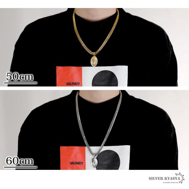 6面カット ダブル喜平ネックレス 18k gp 奇跡のメダイ ネックレス 