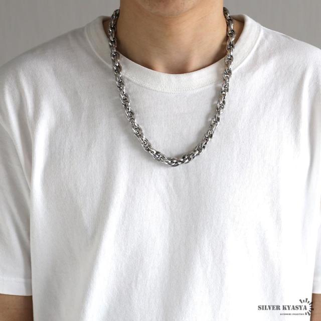 極太ロープチェーンネックレス K18 極太 10mm ロープ ネックレス