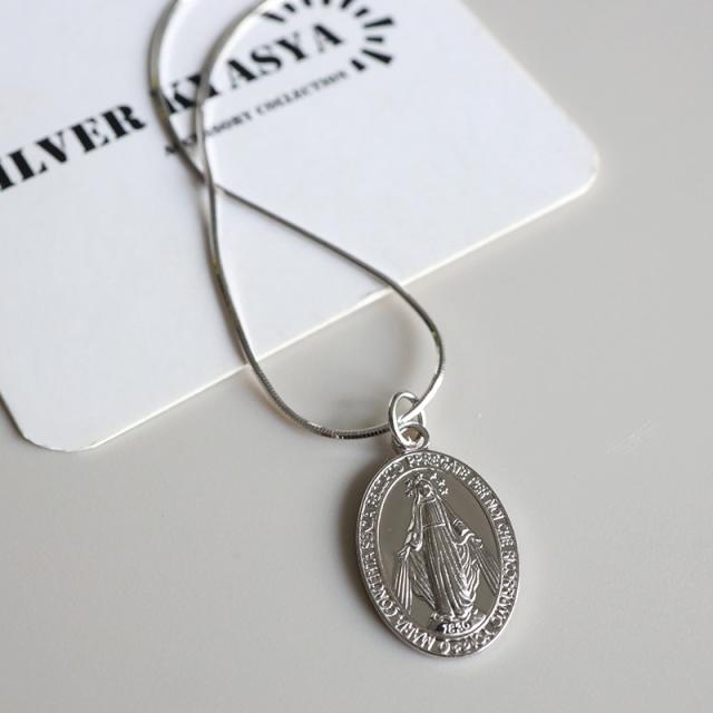 ヴィンテージ シルバー 925 メダイ マリア シグネット リング