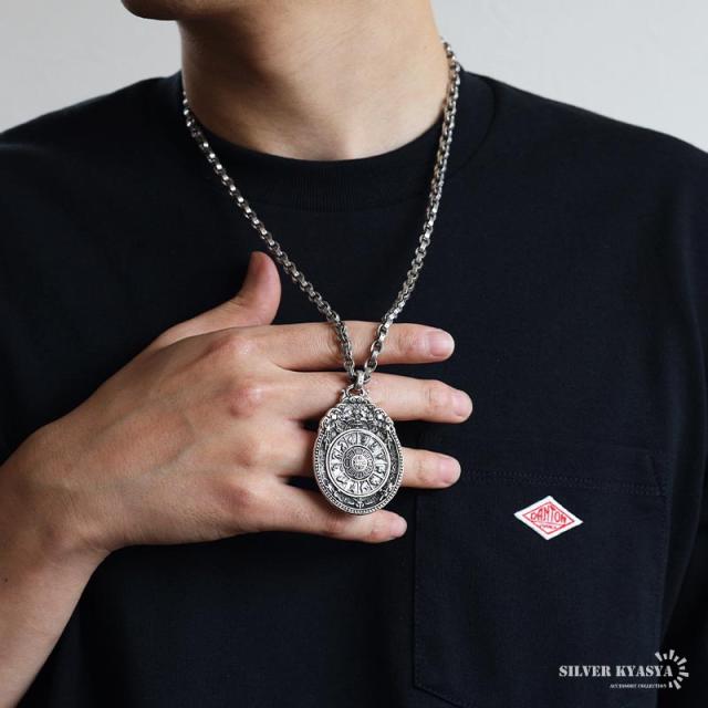 シルバー925 曼荼羅ネックレス ごつめ 干支 ペンダントネックレス 六字