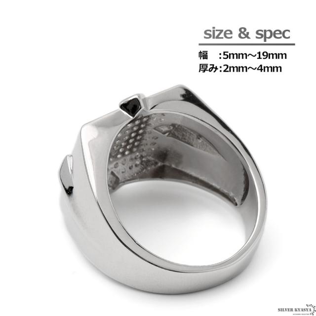 印台リング ブリンブリン パヴェ キュービックジルコニア CZ AAA 指輪 スクエア 四角 HIPHOP系 B系 ストリート ラップ ダンス シルバー 銀 専用BOX付属の通販は