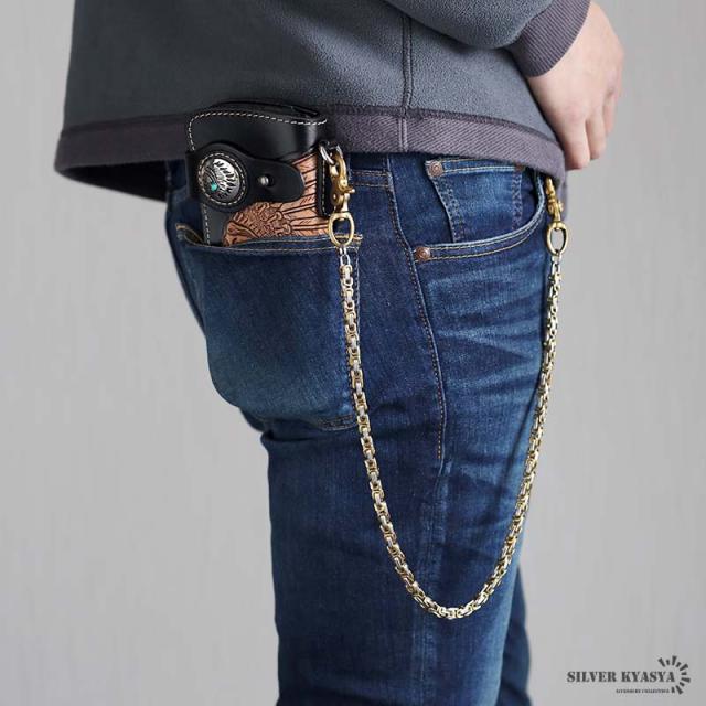 ルイヴィトン ウォレットチェーン ダブルクリップ 新品】ウォレット チェーン バイク 鍵 ダブルクリップ シルバー
