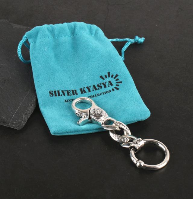 シルバー925 キーチェーン クリップ シルバーキーホルダー