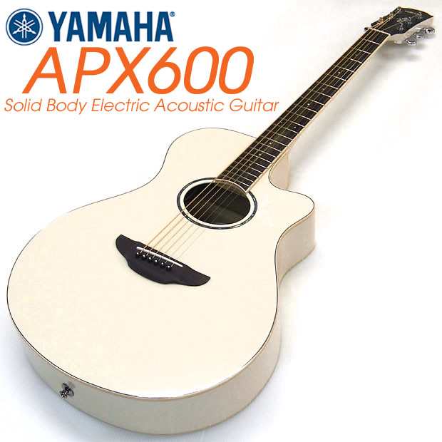 ヤマハ エレアコ YAMAHA APX600 VW アコースティックギター【ストラップ・ピック2枚・ケーブルプレゼント！】【ヴィンテージホワイト】【