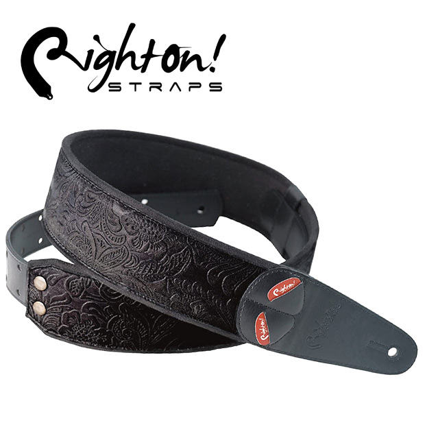 【在庫あります！】RightOn Straps ライトオン ストラップ SANDOKAN BLACK サンドカン ブラック【ギター】【ベース】の通販は