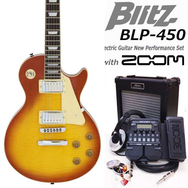 エレキギター 初心者 入門セット Blitz ブリッツ BLP-CST WH レス ...