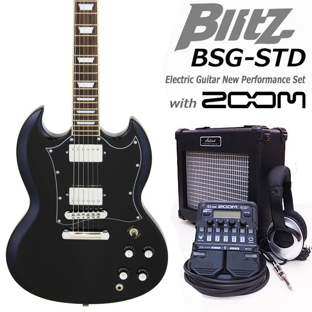 エレキギター初心者 Blitz Bsg Std Bk入門セット18点