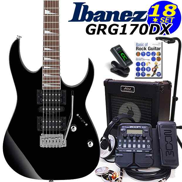 Ibanez アイバニーズ GRG170DX BKN エレキギター初心者 18点入門セット【エレキギター初心者】