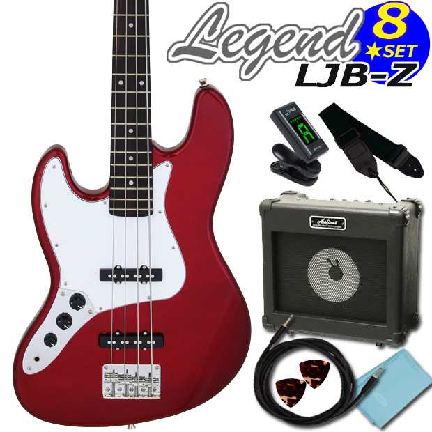 Legend LJB-Z-LH/CA (左利きモデル)お手軽8点入門セットレジェンド エレキベース レフトハンド【ベース初心者】