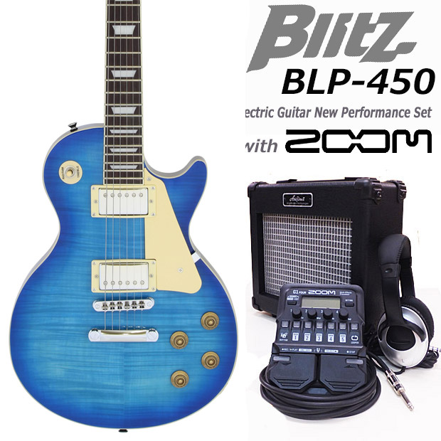 エレキギター初心者 Blitz BLP-450/SBL入門セット18点【エレキギター初心者】の通販は