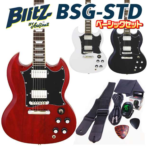 エレキギター 初心者セット Blitz BSG-STD 7点 ライトベーシックセット