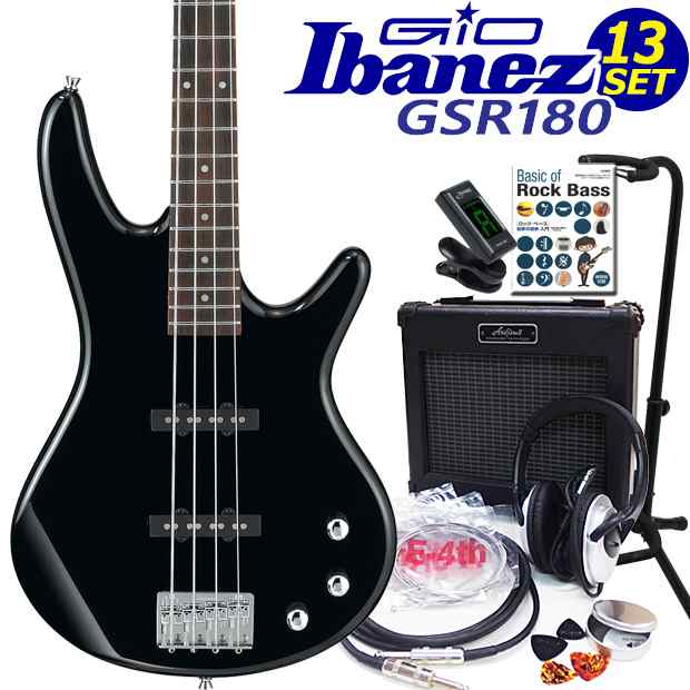 超人気 Gio Ibanez GSR180-BK アイバニーズ 4弦エレキベース 初心者13