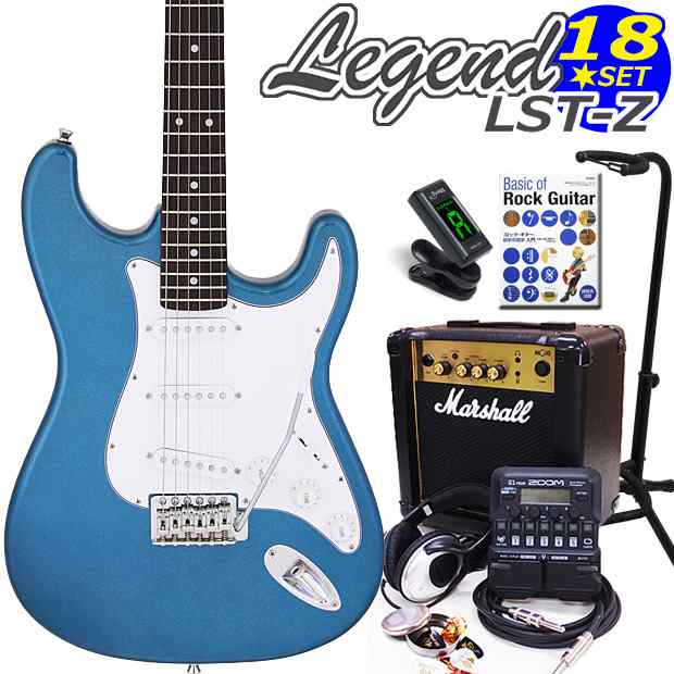 Legend レジェンド LST-Z/MBMB エレキギター マーシャルアンプ付 初心者セット18点 ZOOM G1Four付き【エレキギター初心者】の通販は