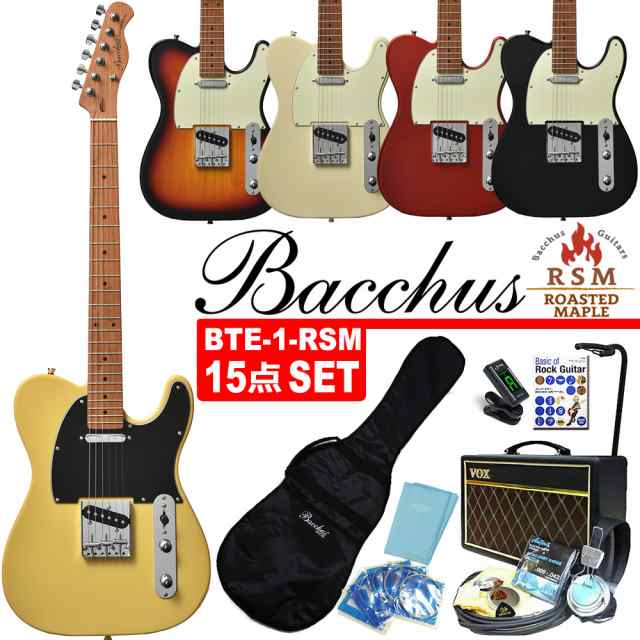 Bacchus BTE-1-RSM/M バッカス エレキギター VOXアンプ「PF10」付き 初心者セット 15点入門セット【エレクトリックギター】【G13V】の通販は