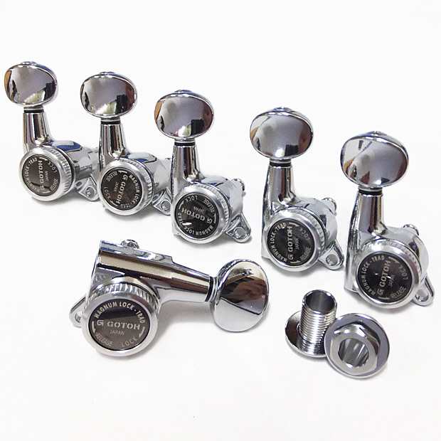 GOTOH ゴトー ギター ペグ SG381 MG-T マグナムロック トラッド 05 C(クローム) L6 片側 6個セット 【SG381MGT-05/C/L6】