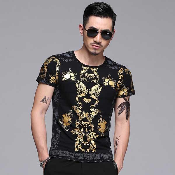 me 花柄 半袖Tシャツ グレー・ブラック me 花柄 半袖Tシャツ グレー・ブラック