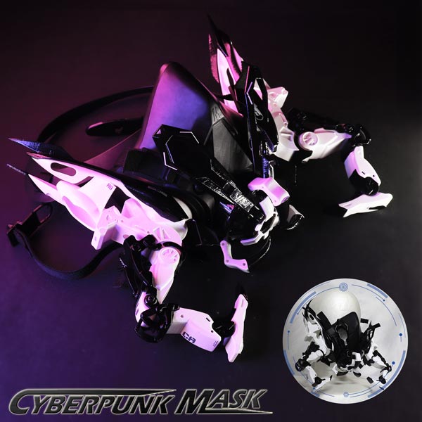送料無料 サイバーパンク マスク コスプレ ハロウィン イベント パフォーマンス パーティー アクセサリー デザイン ユニーク インパクト ディテール ファッション