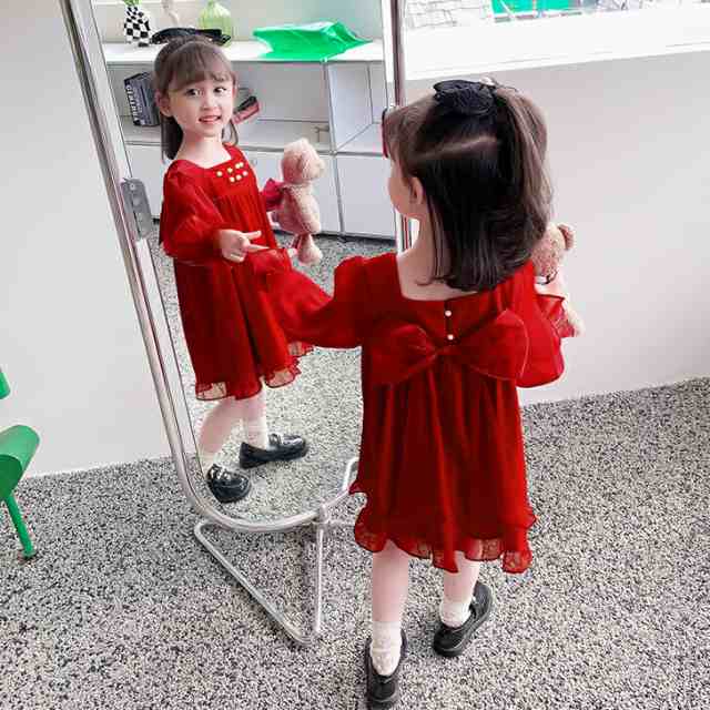 送料無料 キッズ ワンピース ドレス 子供服 服 女の子 秋 韓国子供服