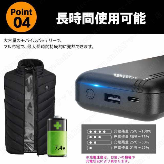 当日発送 電熱ベスト 電熱ジャケット ヒーターベスト2025専用