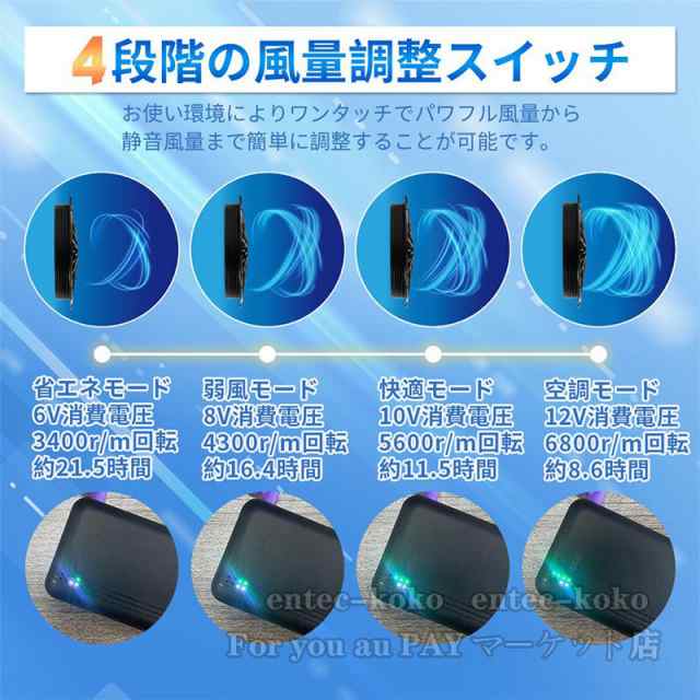 腰掛け バッテリー 12V高出力 空調作業服専用 モバイルバッテリー 20000mAh 大容量 出力安定 急速充電 PSE認証済み 移動電源  iPhone Andrの通販はau PAY マーケット For you au PAY マーケット店 au PAY マーケット－通販サイト